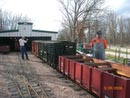 "Tennessee" teaches Alex Vaughn the art of train consist assembly.....