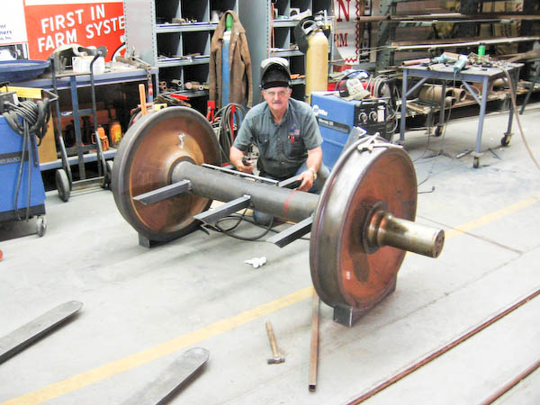 George Cotner building some very heavy duty benches