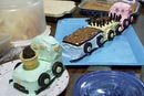 18 - Josh Rawls' girlfriend Jenni's train cake - Mmmmm MM!  10-4-08 